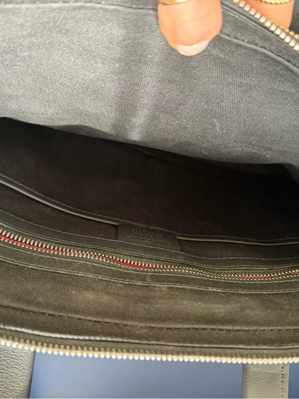 Salvatore Ferragamo Black Embossed Gancini Leather Briefcase